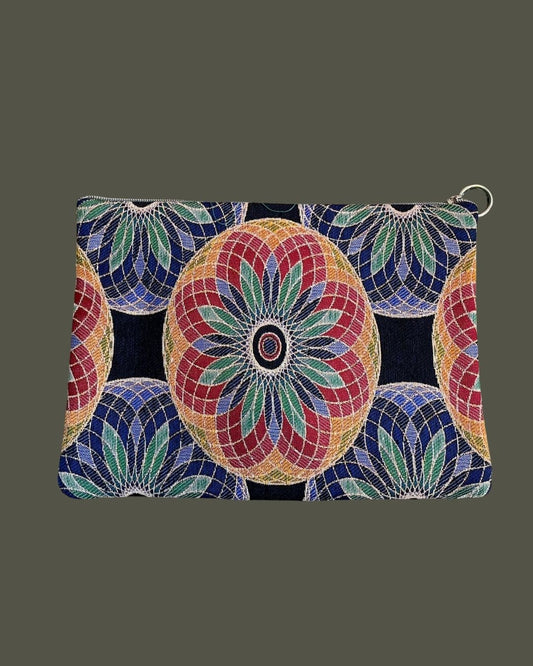Clutch Çanta 'Renkli Mandala'